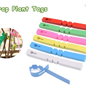 Plastic Plant Tags Wrap Around Hanging Labels White Colorful Markers Signs Plant Nursery Tag for Plants Floral Gardening 120pcs 21cm