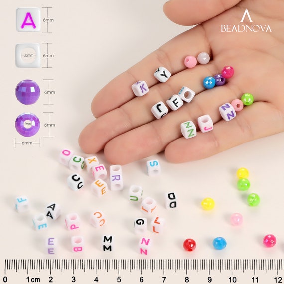 O Letter and Number Beads, 0 Beads, Set of 25, 7mm, Alphabet and Number  Beads 