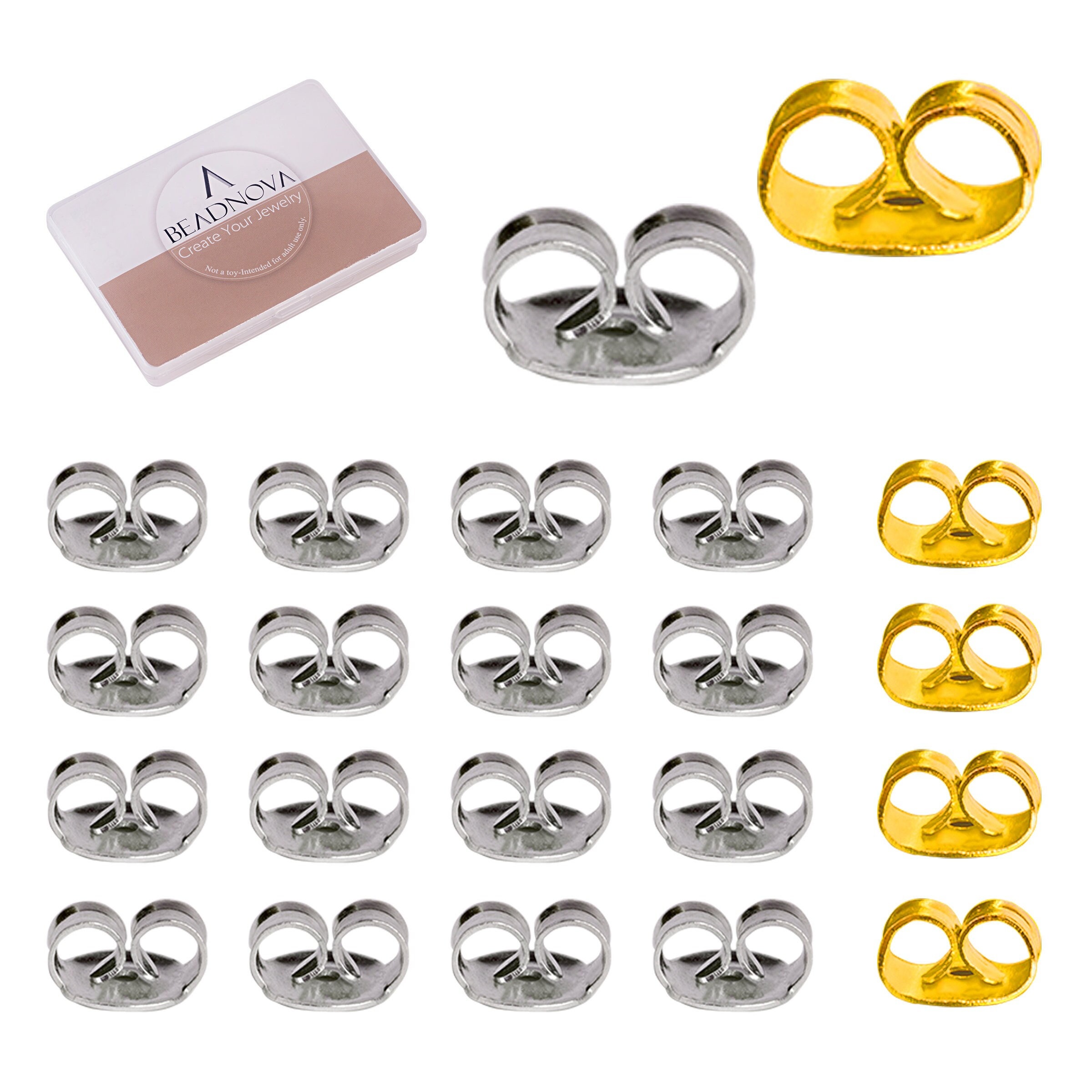 14K Silicone Earring Backs, Extra Earring Backs, Solid Gold Earring Backs,  Earring Clutches, Butterfly Backing 