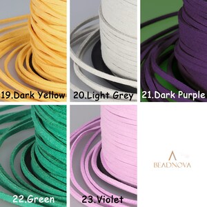 95-Yard Roll Of 3mm Flat Faux Suede Leather Cord - Microfiber Lace String For Crafts & Jewelry