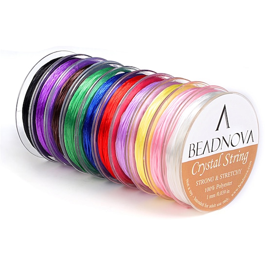 Mixed Color 1mm Elastic Stretch Polyester Crystal String Cord for
