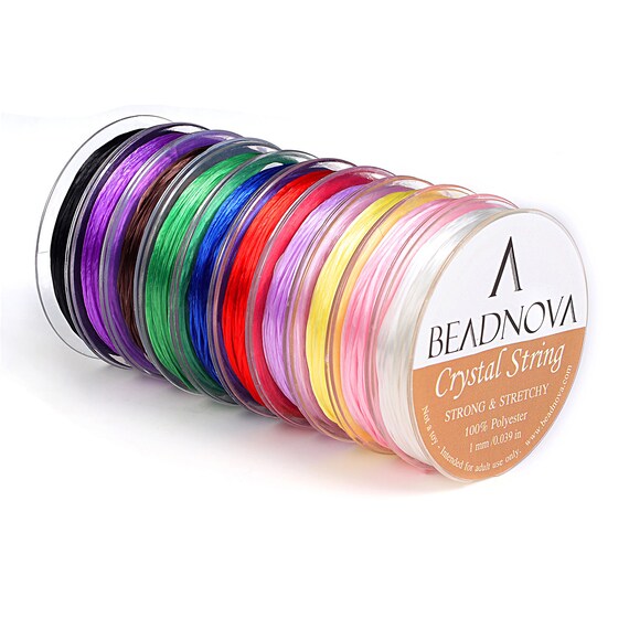 Mixed Color 1mm Elastic Stretch Polyester Crystal String Cord for