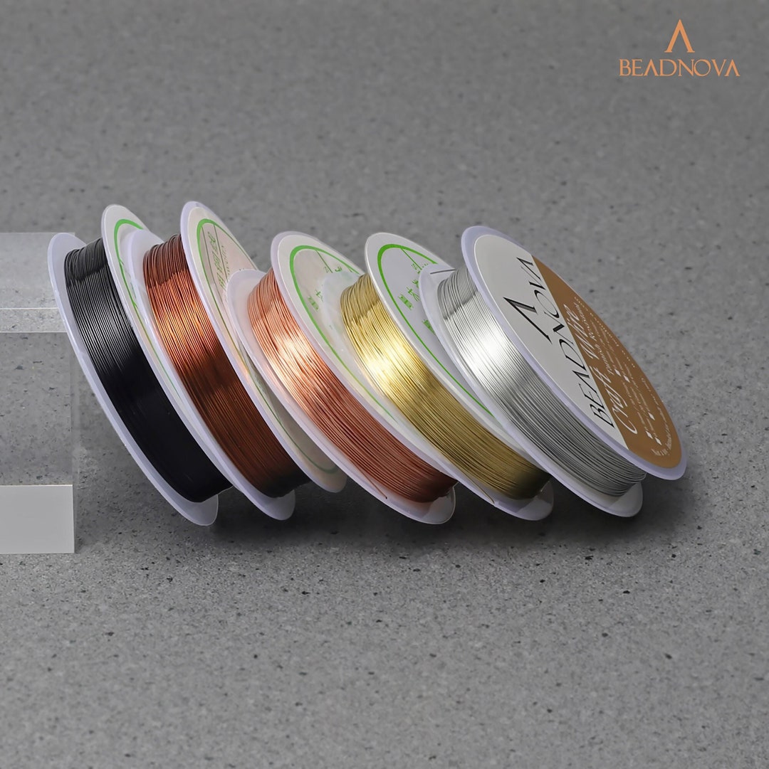 Fil De Fer Pour Bijoux 10 Bobines Cuivre 0.4mm Couleurs Mélangées - 10m Par Rouleau Pour DIY