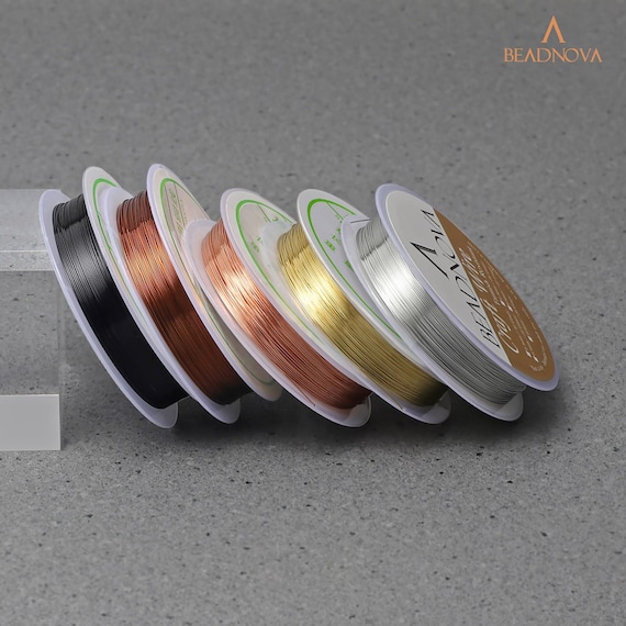Basteldraht-Set Für Schmuckherstellung – 6 Rollen Kupferdraht, 0,8 Mm, Anlaufgeschützt (je 5 M)