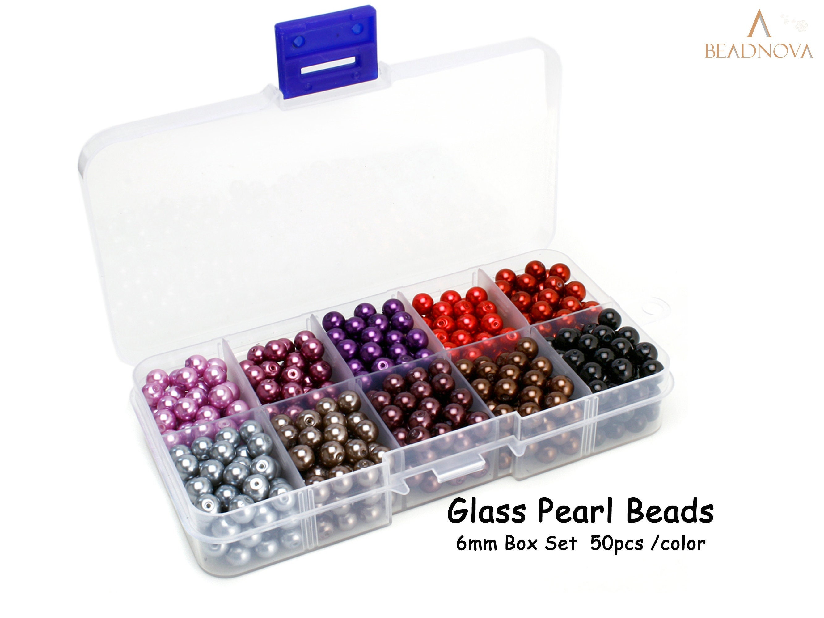 36 stuks Imitatie Parel Glaskralen Rond 10 mm, Brons