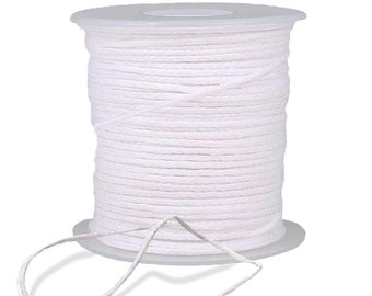 Braided Candle Wick Cotton Candle Core Braided Wick For Candle Making And Candle DIY 200Feet 61m