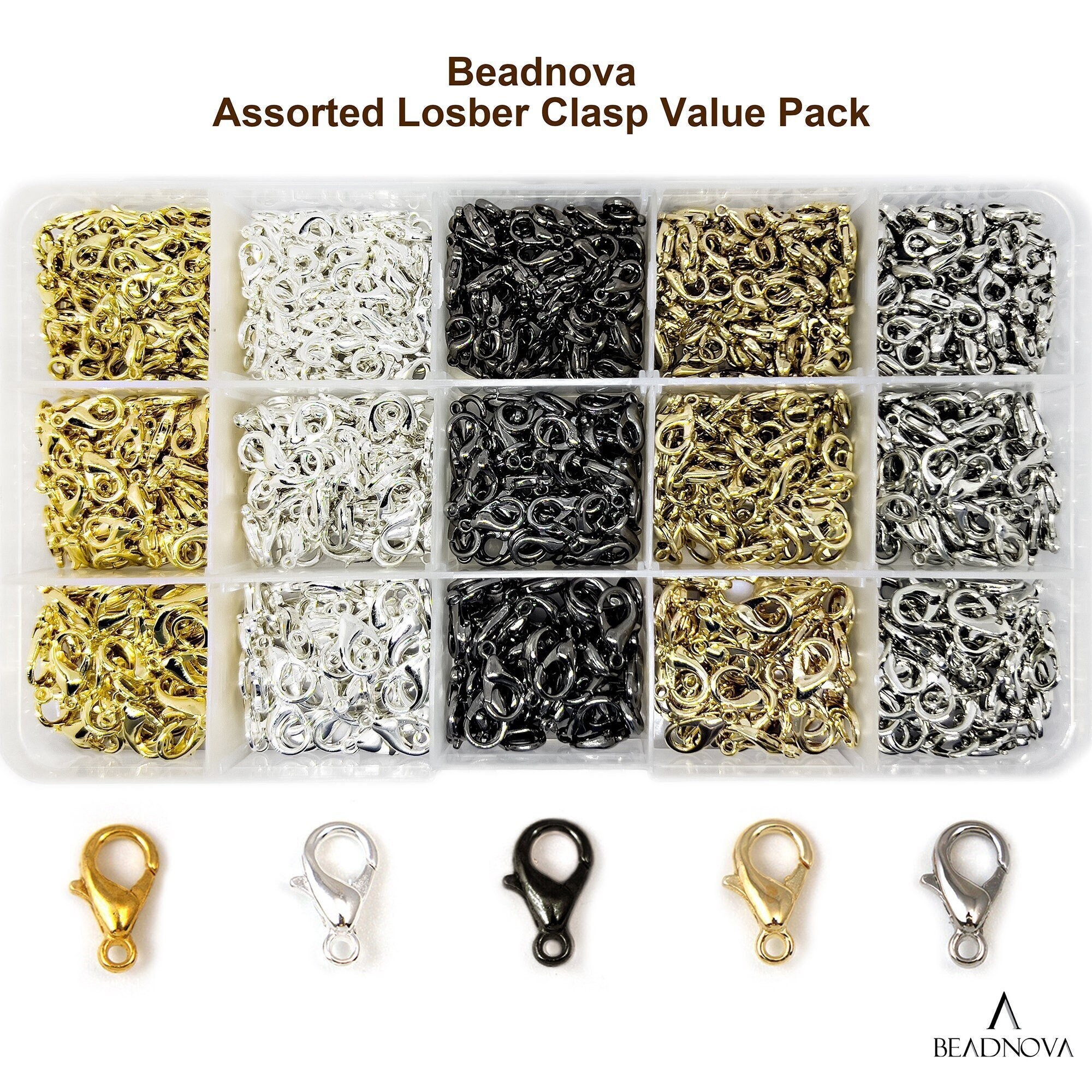 150pcs Chiusure Per Gioielli In Oro Rosa - 50 Moschettoni E 100 Anelli Salto Per Braccialetti E Collane Fai Da Te