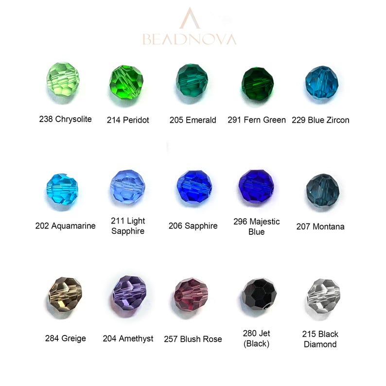 3/4/6/8/10mm Faceted Beads Classic Round Crystal Glass Beads Fashion Jewelry Beads Findings Charm Beads #5000 image 4