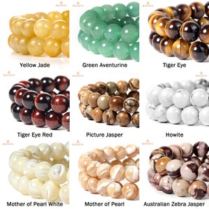 Natural Gemstone Beads Round Smooth Matte Loose Beads Stone Agate Crystal Quartz Jewelry Making Sample Order 4mm 6mm 8mm 10mm 12mm Beadnova image 8