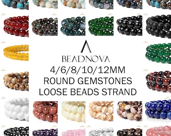 4-12mm Natural Gemstone Beads Round Smooth Matte Loose Beads Stone