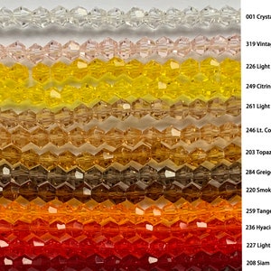 3mm 4mm 6mm Bicone Faceted Bead Findings Crystal Glass Beads Fashion Beads by BEADNOVA zdjęcie 3