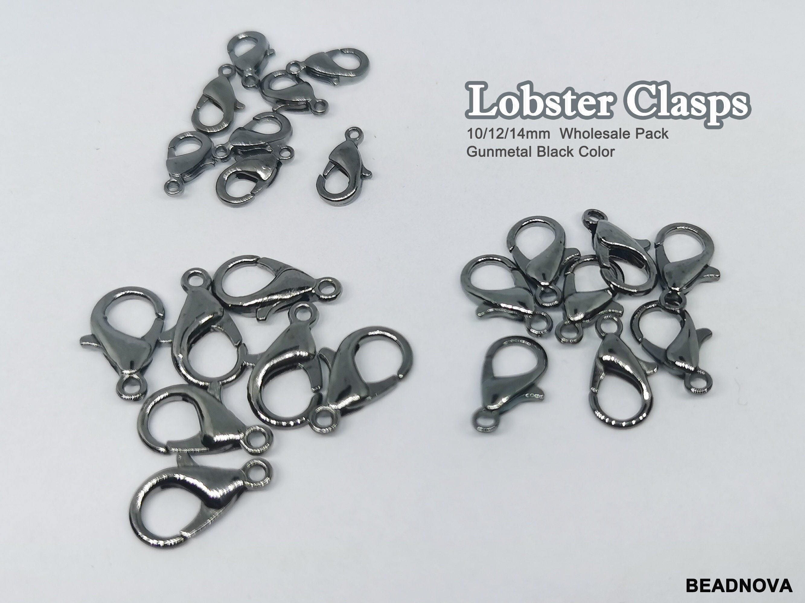 Shanrya Necklace Lobster Clasp, 9x6mm Lobster Claw Clasps Wide Uses Curved  Lobster Clasps for DIY Necklaces, Bracelets Jewelry Making Findings and