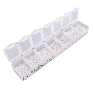 1500pcs Silver Plated Open Jump Ring 3mm 4mm 5mm 6mm 7mm 8mm Box Set Jewelry Findings Value Pack