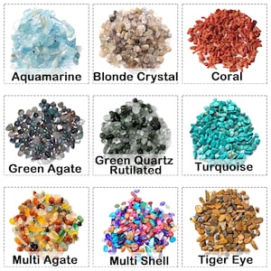 Undrilled Natural Gemstone Crystal Chips NO Hole Semi Tumbled Chips Beads Irregular Loose Nugget Beads Findings for DIY Jewelry Making Bulk zdjęcie 3