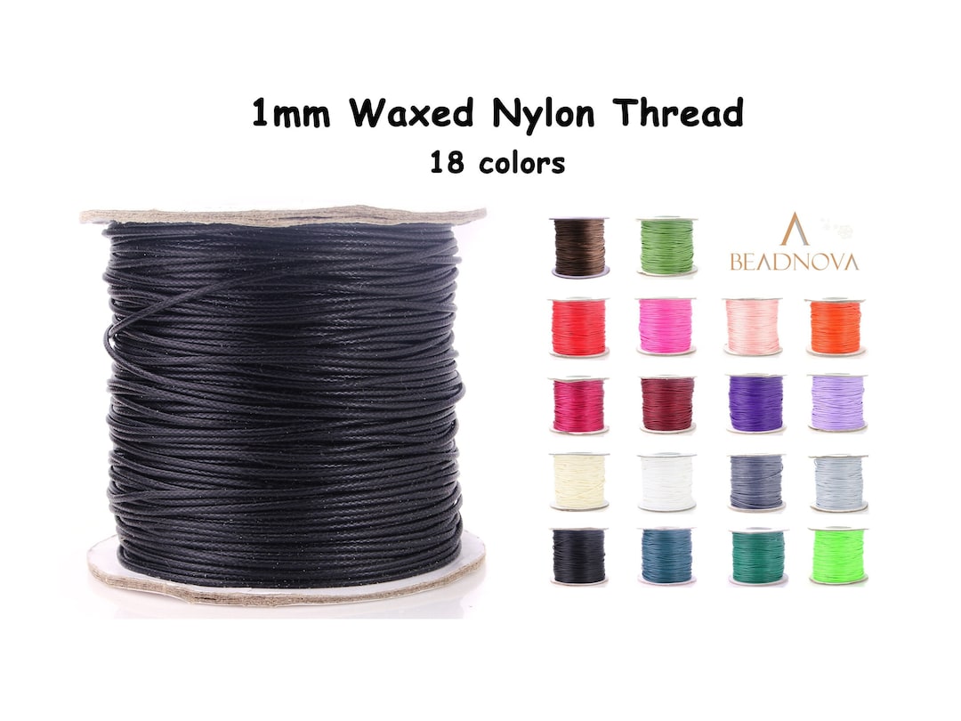 1mm Waxed Nylon Thread DIY Beading Cord Round String for Bracelet