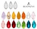 Faceted Briolettes Teardrops Crystal Glass Top Drilled Drop Beads Pear Beads For Pendant Charm Jewelry Making BEADNOVA 6x12mm 8x13mm #6010 