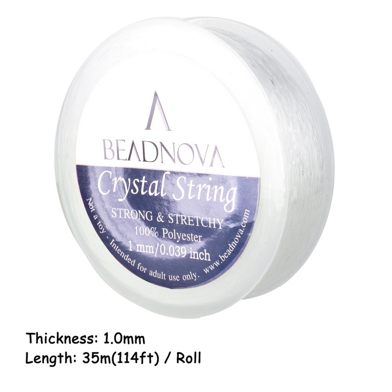 Elastic Stretch Thread 0.6 0.8 1.0mm Polyester Power Crystal String Clear Round Thread Stretch String Beading Cord for Jewelry Making 1.0mm
