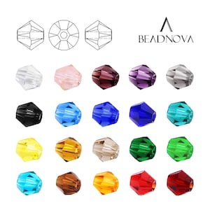 3mm 4mm 6mm Bicone Faceted Bead Findings Crystal Glass Beads Fashion Beads for DIY Earrings Bracelet Jewelry Making
