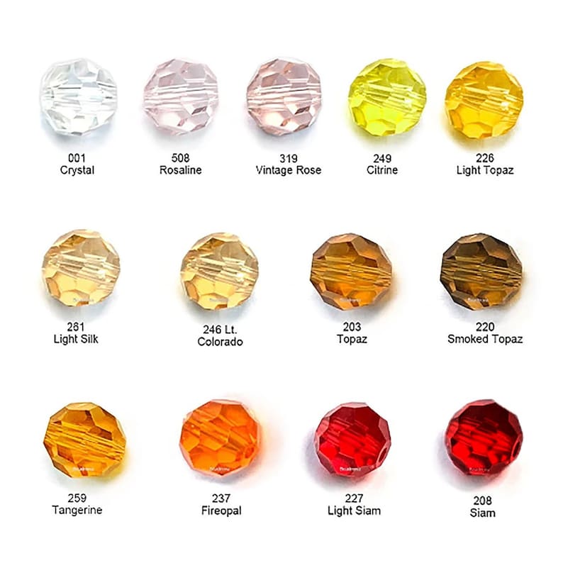 4/6/8/10mm Faceted Beads Classic Round Crystal Glass Beads Fashion Jewelry Beads Findings Charm Beads by BEADNOVA 5000 image 3