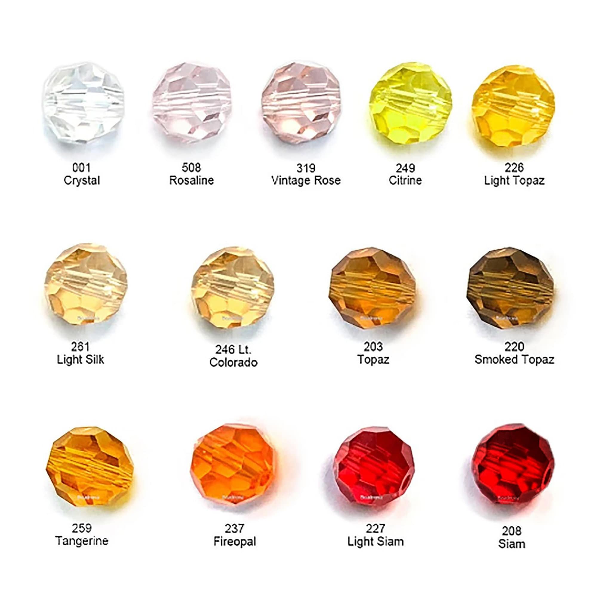 4/6/8mm Faceted Beads Classic Round Crystal Glass Beads Etsy