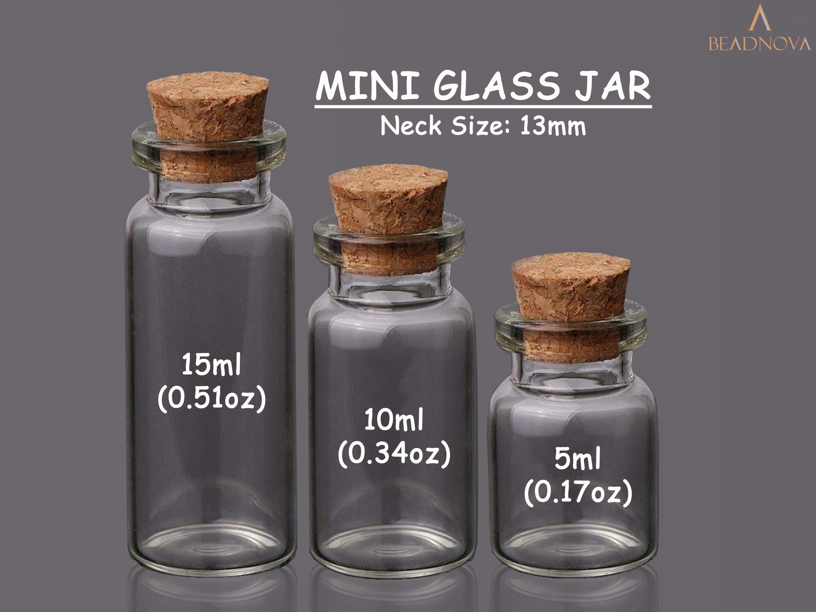 128pc Mini Glass Jars Cork Lid Storage Containers Crafts Wedding Favors Sand Jar