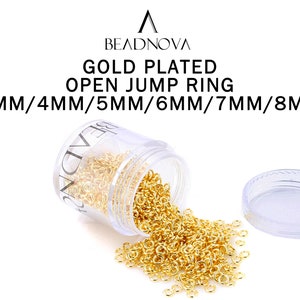 Gold Plated Color Open Jump Ring 3mm 4mm 5mm 6mm 7mm 8mm Jewelry DIY Findings with Jar Container Package