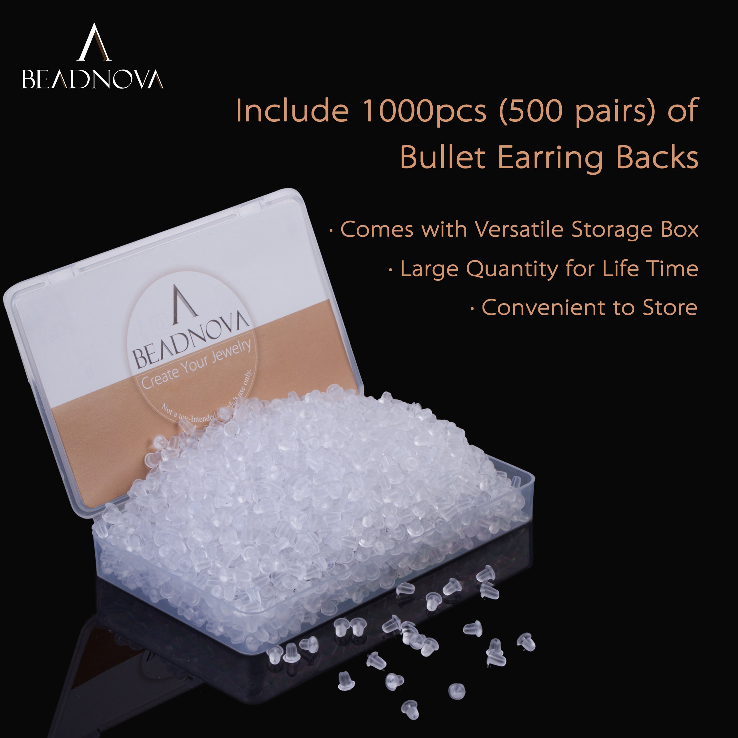 10 Pairs of Bullet Clutch Plastic Earring Backs with 5 Pairs of Tiny  Versatile Safety Backings to Protect Your Earrings