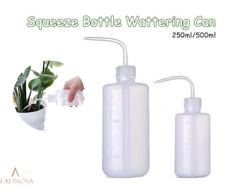 Squeeze Watering Bottle Plant Bottle Small Wash Bottle Plastic Small Watering Can for Indoor Plants Succulent 250ml 500ml 8oz 17oz