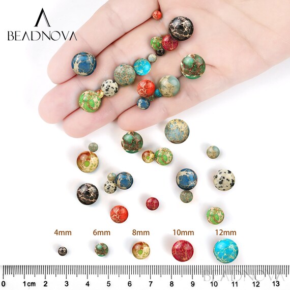 Sea Sediment Imperial Jasper Round Beads Galaxy Regalite Emperor