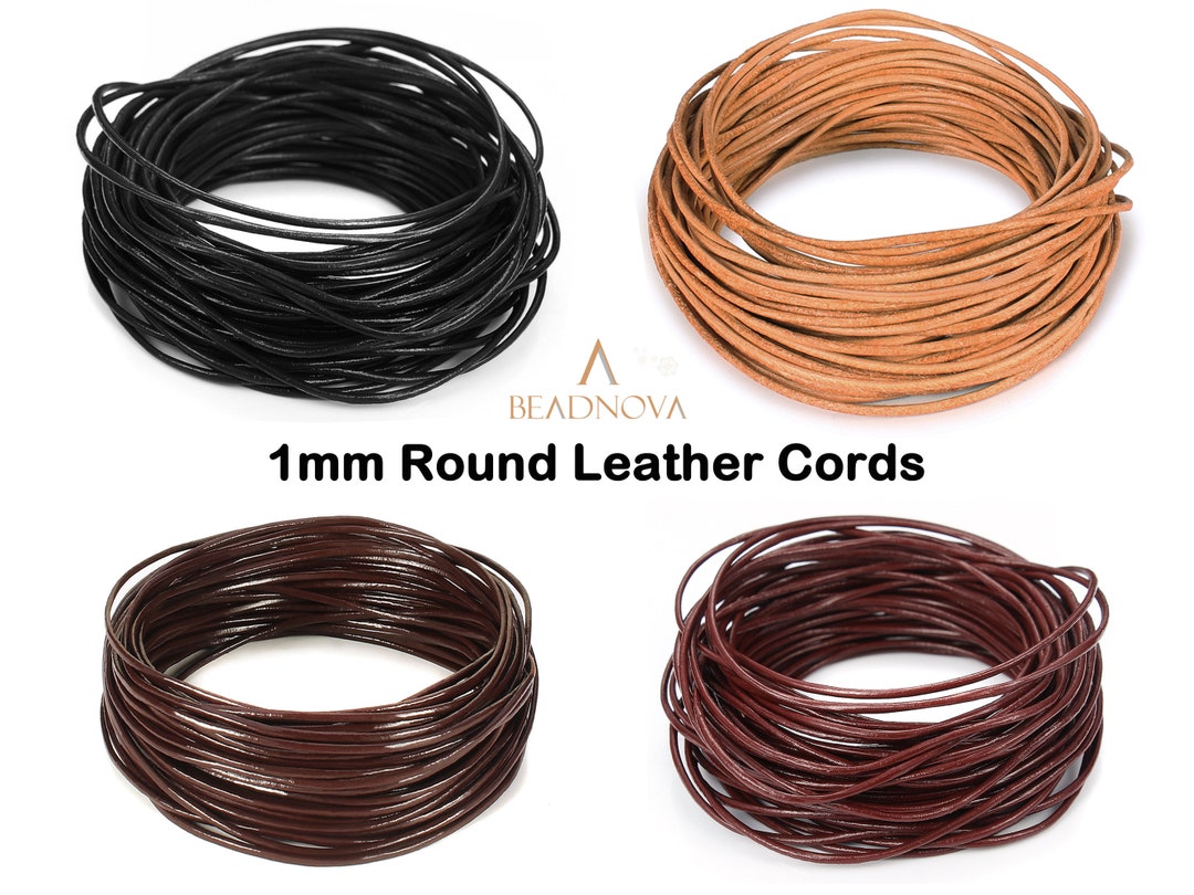 GORGECRAFT 5 m Zwart Lederen Band Strips 5mm Breed Lederen String Platte Lederen Koord 1mm Dikke Koeienhuid Touw Vlechten Draad Voor Armbanden Ketting Sieraden Maken Boot Kant Diy Ambachten Workshop