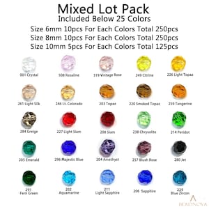 3/4/6/8/10mm Faceted Beads Classic Round Crystal Glass Beads Fashion Jewelry Beads Findings Charm Beads #5000 image 5