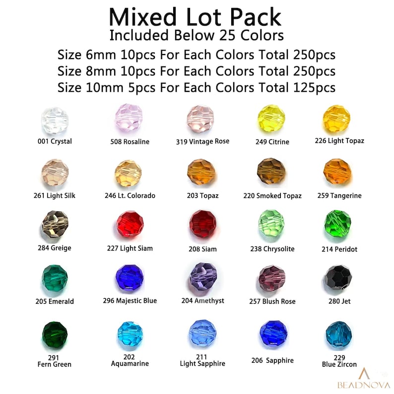 3/4/6/8/10mm Faceted Beads Classic Round Crystal Glass Beads Fashion Jewelry Beads Findings Charm Beads #5000 image 5