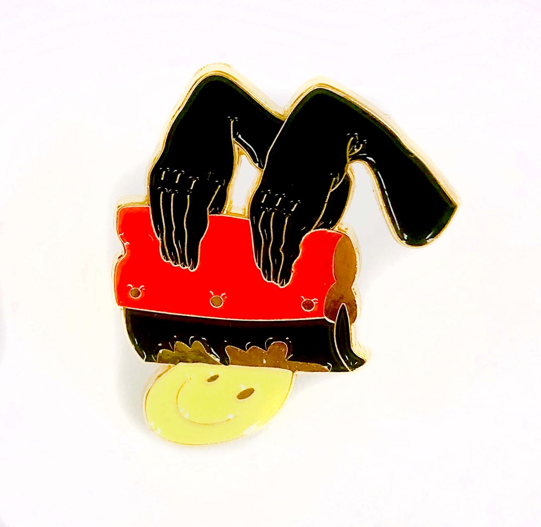 Hand Print. Pin Happy Hands Screenprint Enamel Pin - Etsy