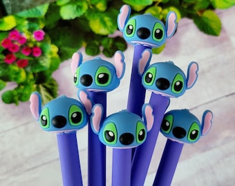 6 Stitch Pens Party Favors, Disney, Set of 6 Pens, On Sale, Fish Extender Gifts, for kids
