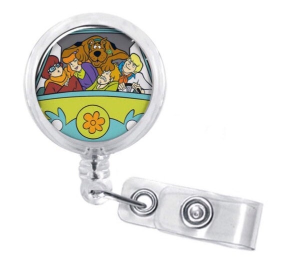 Scooby-doo Where Are You Mistery Machine, With Fred, Velma and Daphne  Retractable Swivel Badge Reel, Nurse Name ID Holder 