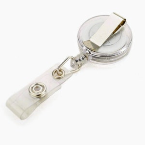 Belt Clip Style shown. Retractable Swivel Badge Reel, Nurse Name ID Holder.