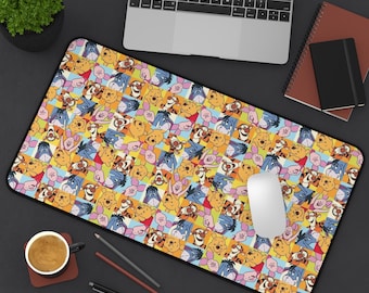 Alfombrilla de escritorio con diseño de Disney Pooh, Tigger, Piglet, Eeyore, alfombrilla para ratón para videojuegos, protector de escritorio grande, bonita decoración de oficina, regalo para fans de Disney.