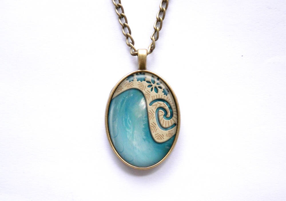 Collier coeur de Te Fiti huître coquille Moana Vaiana Disney | Etsy