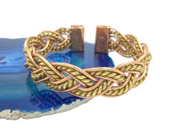 Trenza trenzada magnética de cobre y latón