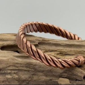 Unique Magnetic Copper Bracelet with Dual Earth Magnets | Pure Copper | Handmade in the UK