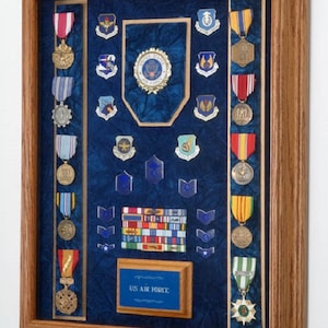 Military Medals Display Case Shadow Box