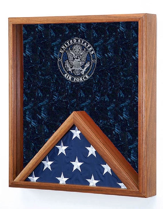 Military 3x5 Flag & Medals Shadow Box - 3x5 Flag, Medals and