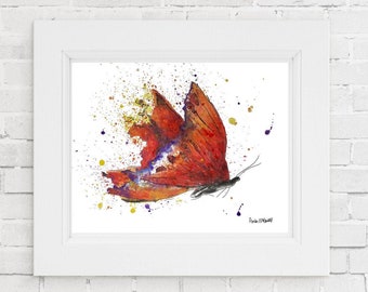 Printable Butterfly Art Print, Watercolor Butterfly, Watercolor Butterfly Print, Butterfly Wall Art, Butterfly Pain