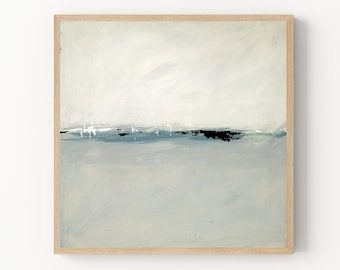 Printable Abstract Seascape Art, Minimalist Ocean View (Digital Download)