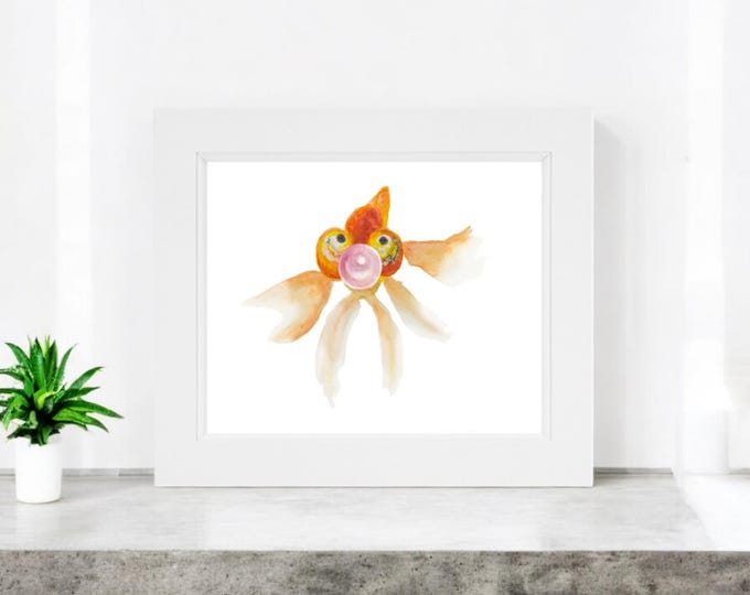 Bubblegum Goldfish Print