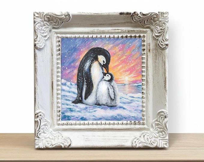Small Framed Penguin Print "The Snuggle Is Real"
