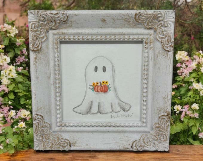 Ghost Painting, Halloween Painting Halloween Decoration, Ghost Decoration, Fall Art