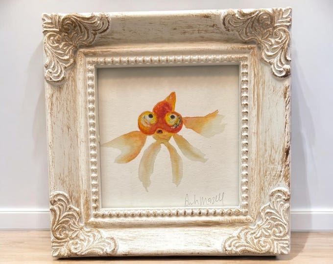 Small Framed Goldfish Painting