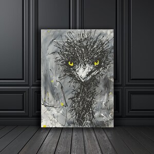 Ostrich Print, Ostrich Illustration, Ostrich Decor, Ostrich Painting