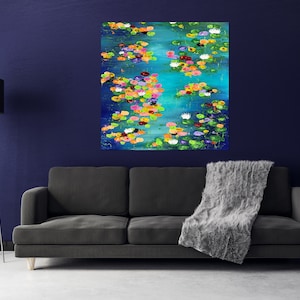 Waterlily Art Print, Waterlilies, Monet Inspired Art, Impressionist Art, Waterlily Pond Art Print, Waterlily Wall Art